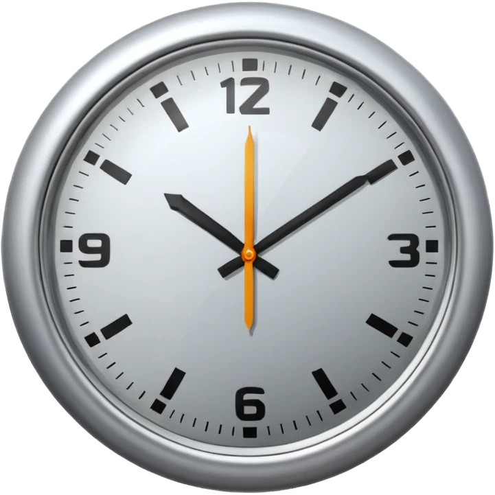 A clock emoji is drawn without any details that would suggest it's a clock. emoji