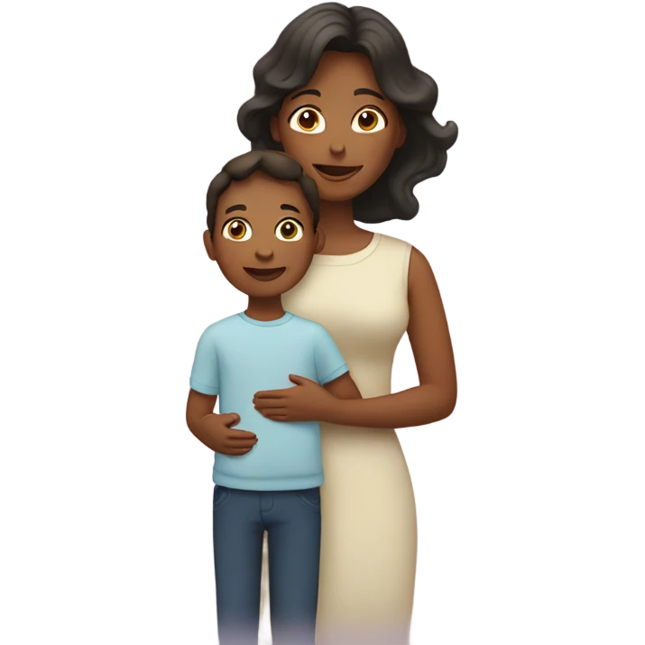 A mother with her boy emoji