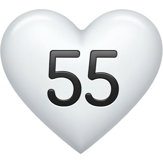 A big number five in a white heart with black font…  like this ➎  emoji