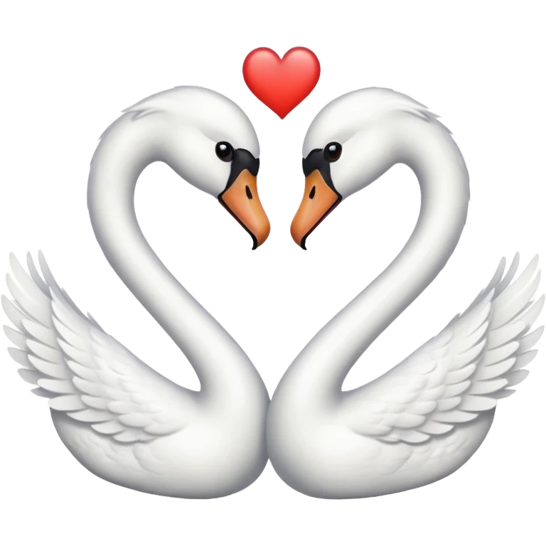 Two swan making a heart 💗 emoji emoji