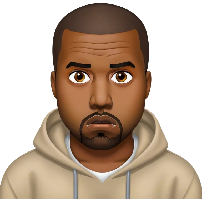 kanye west, confused and shocked  emoji