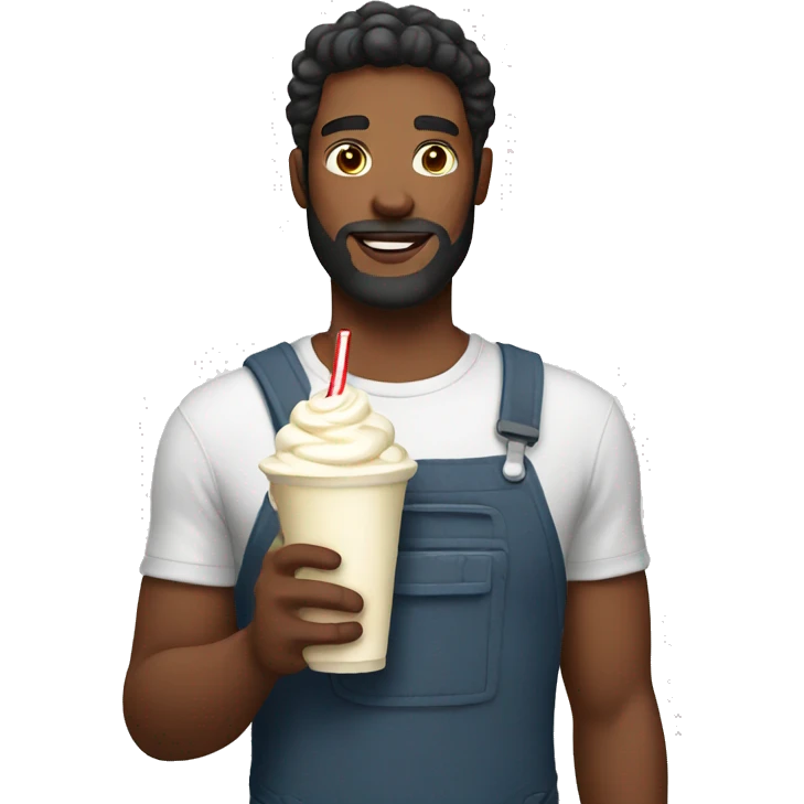 man with milkshake emoji