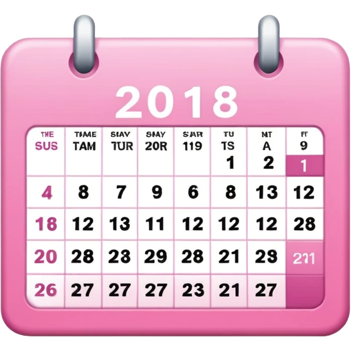 pink calendar emoji