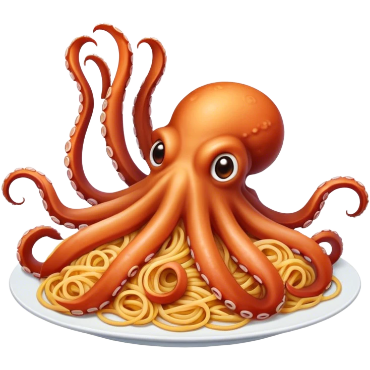 Spaghetti octopus  emoji
