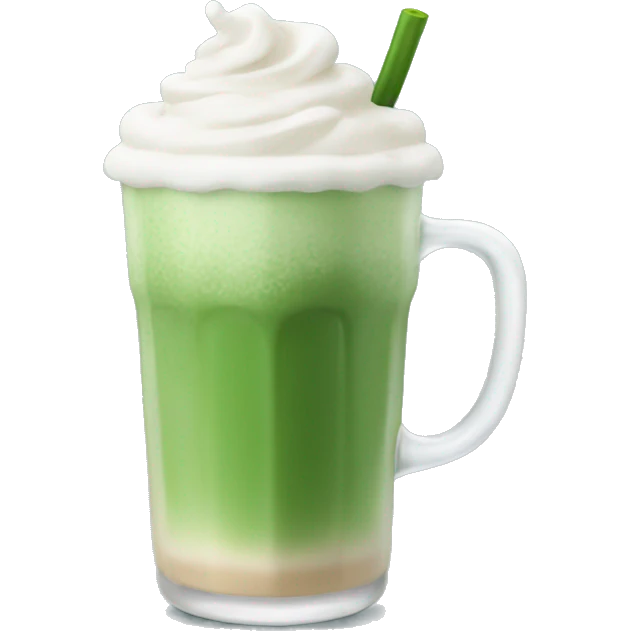 Iced matcha latte with cold foam  emoji