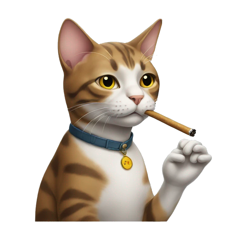 Cat smoking emoji