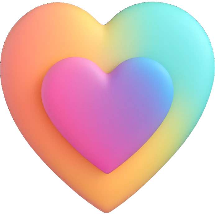 Instagram icon pastel pink and heart emoji