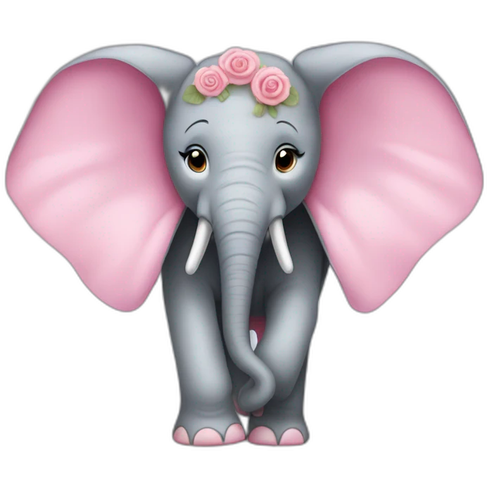 Éléphant tutu rose emoji