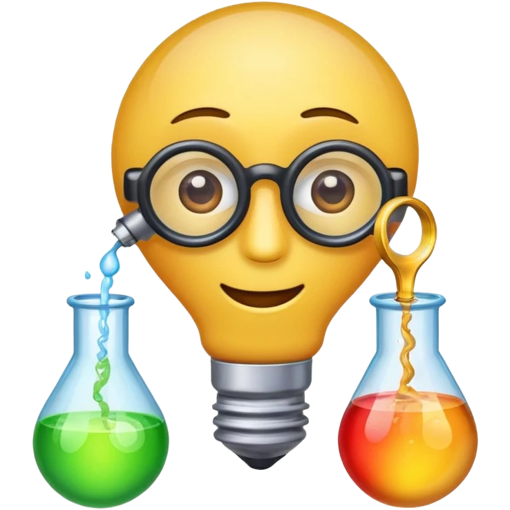 emoji representing 'experimentar' with visual elements of testing, discovery, exploration emoji