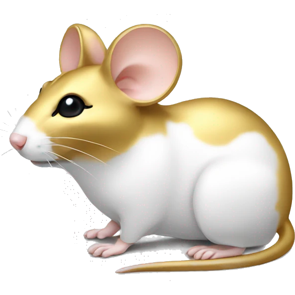 mouse gold and white emoji