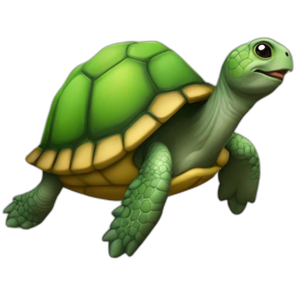 Tortue sur une licorne aillée emoji