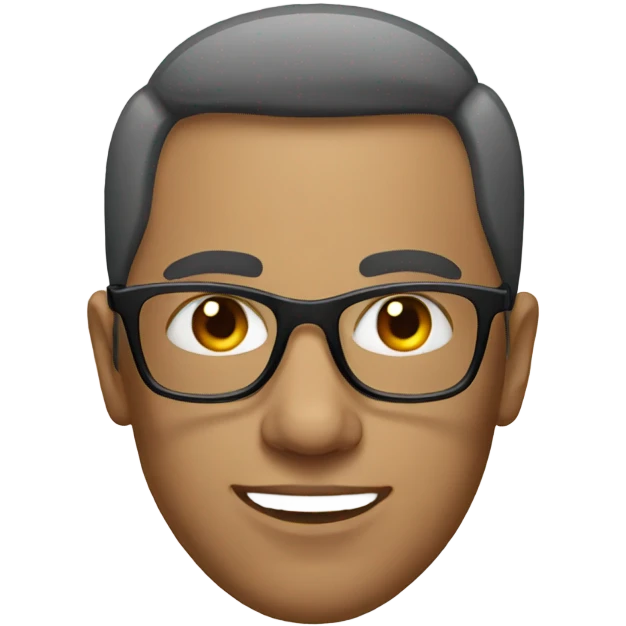 male portrait with glasses emoji