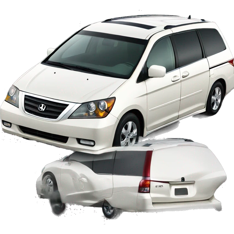 A 2006 Japanese domestic import white Honda odyssey  emoji