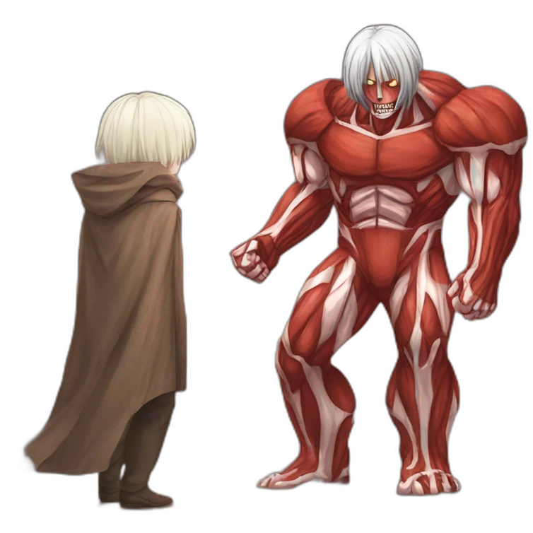colossal titan vs livai emoji