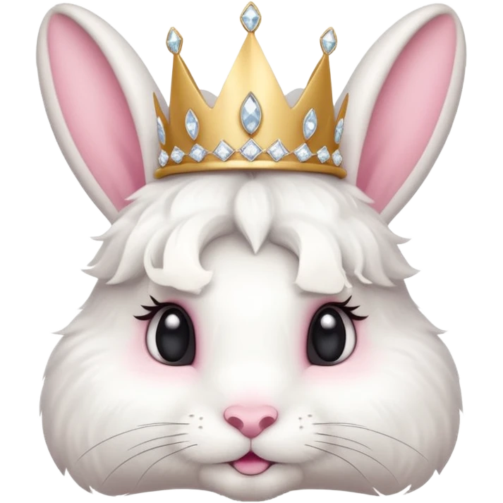 Rabbit King – fluffy white bunny with a small diamond tiara.
 emoji