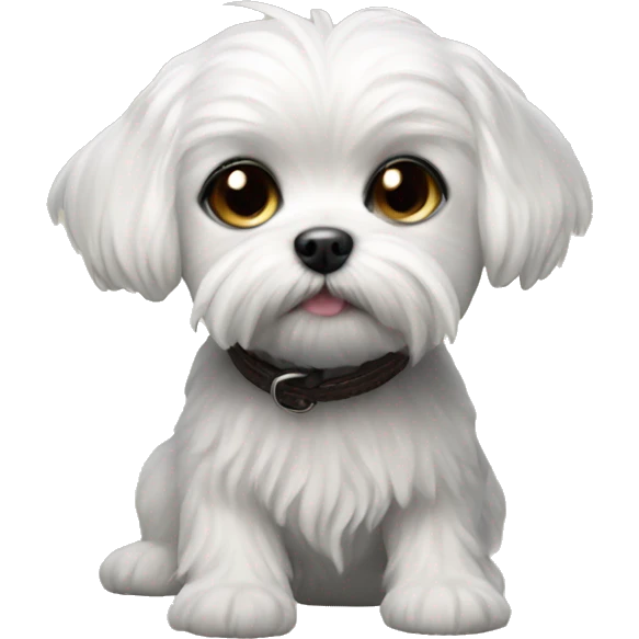 realistic toothless mini maltese dog emoji
