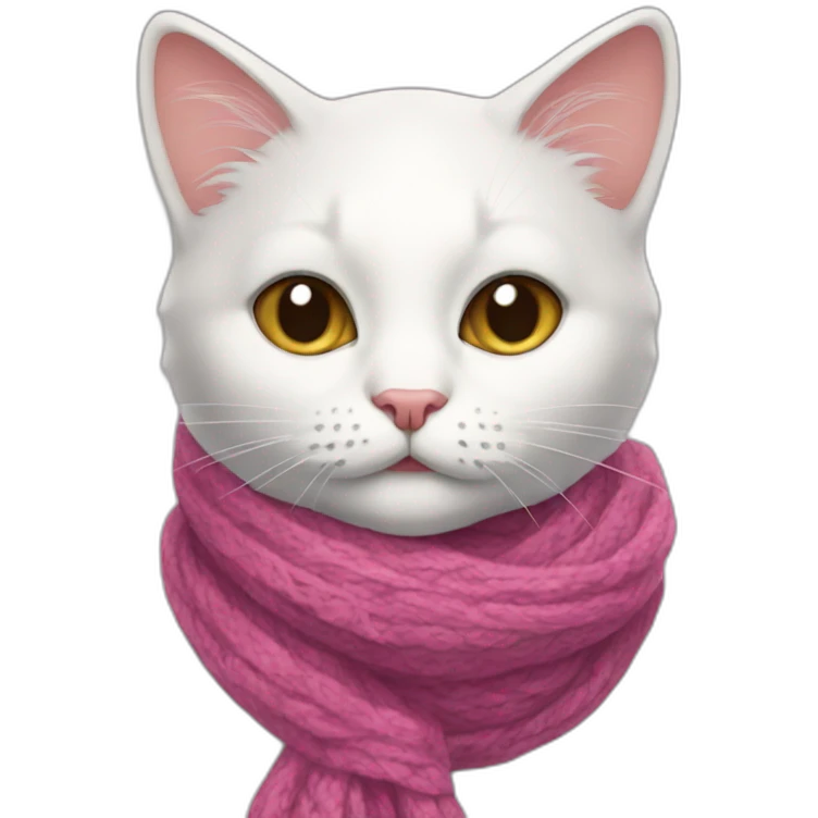 Glamorous kitty in a scarf emoji