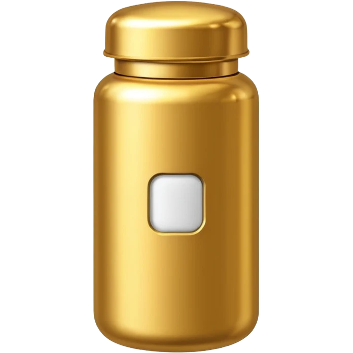 gold pill bottle emoji