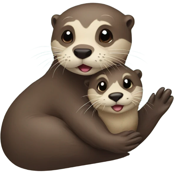 otter with a baby otter emoji