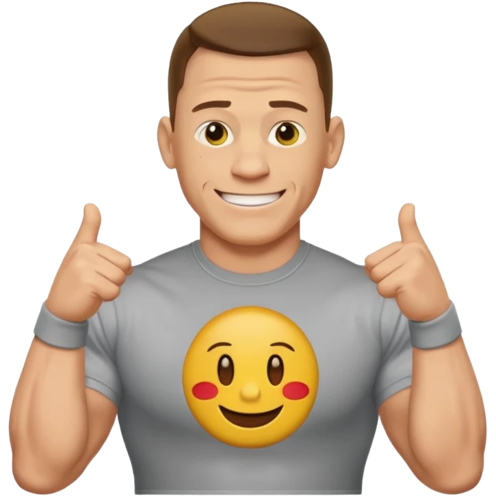 John cena emoji wearing t-shirt u cant c me emoji