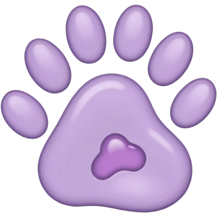 lilac pawprint emoji