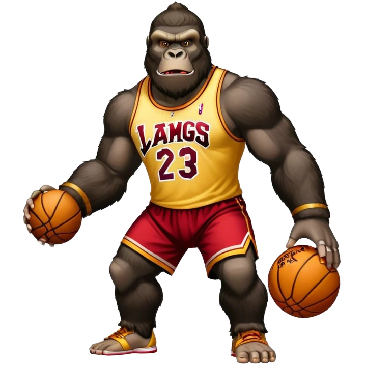 king kong wearing lebron jersey LB23 emoji