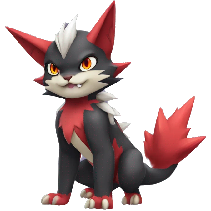  Kawaii Edgy Cool Beautiful Guilmon-Torracat-Zoroark full body emoji