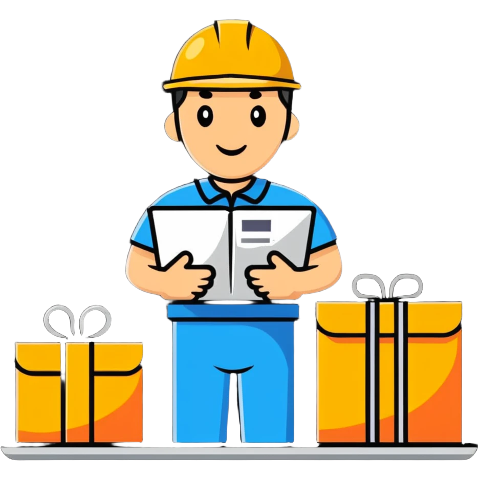 shipping clerk organizing transport and logistics emoji