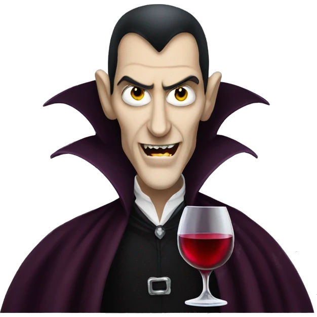 dracula with a glass of wine emoji