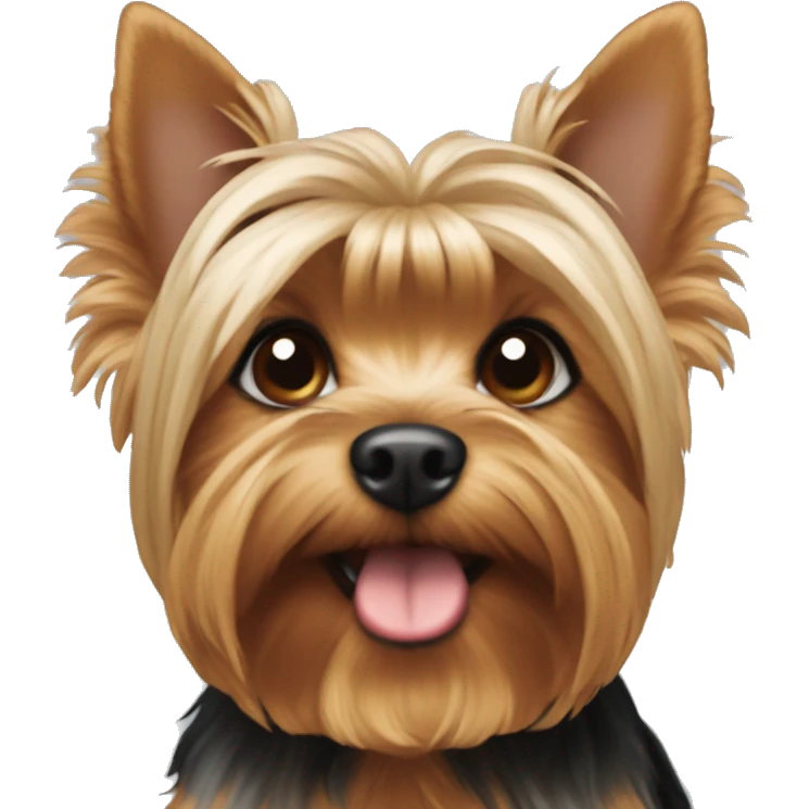 yorkie with the ears down emoji