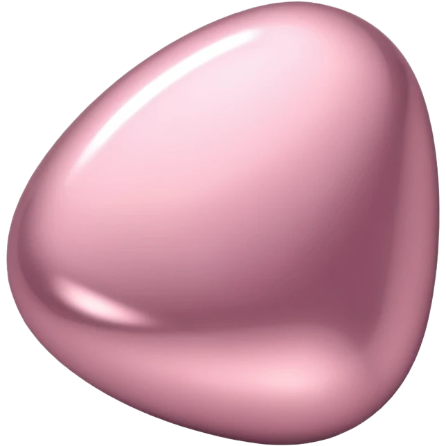 light pink metallic 3d abstract shape emoji