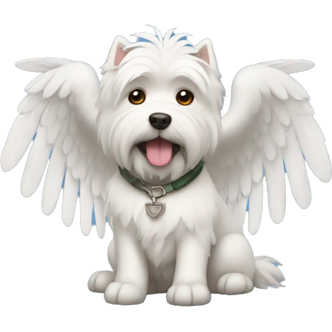 West Highland Dog and Wings emoji