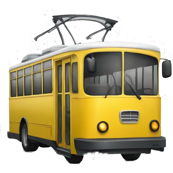 yellow trolleybus emoji