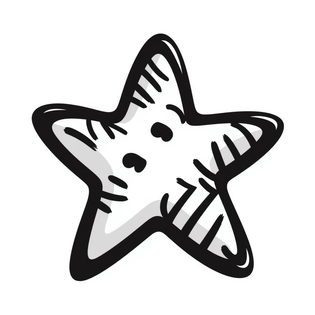hand drawn star emoji