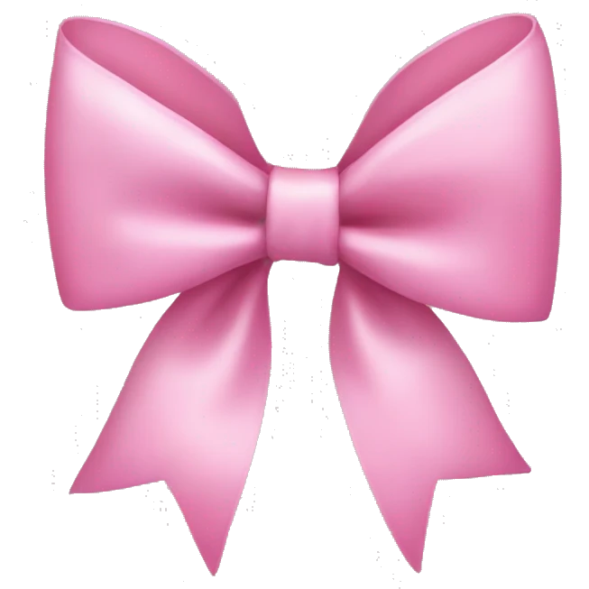coquette pink bow emoji