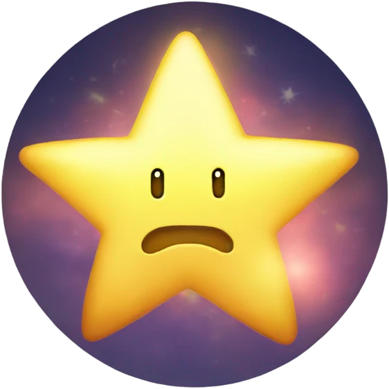 Glowing Mario star emoji