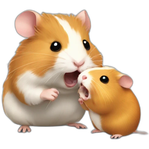 hamster fight guinea pig emoji