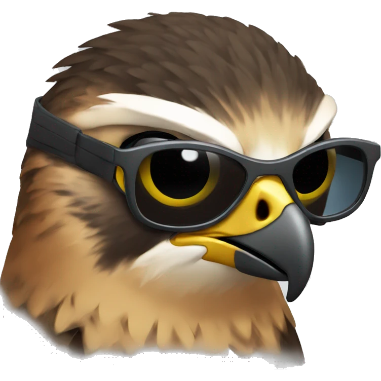 Falcon wearing sunglasses emoji