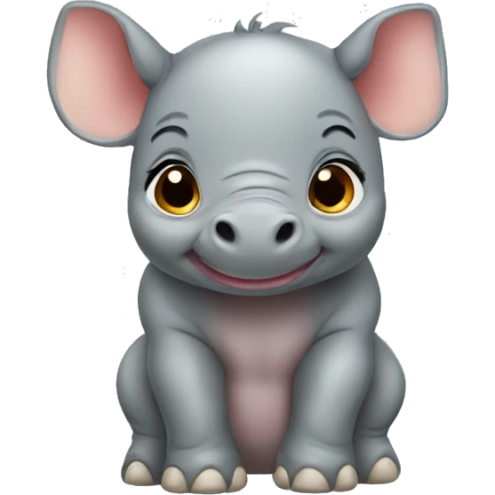 A baby rhinoceros emoji