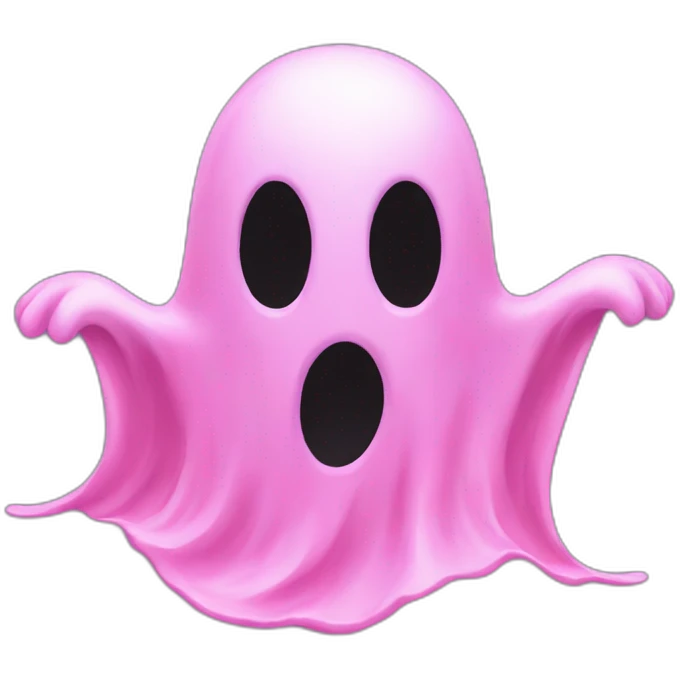 pink halloween ghost emoji