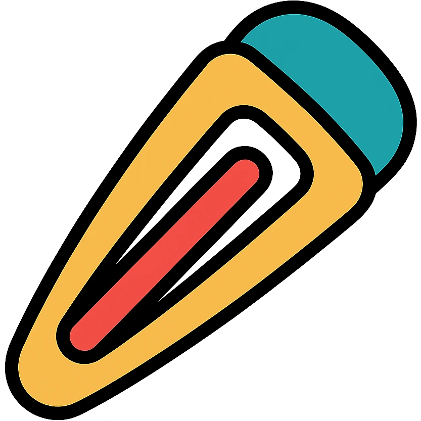 hairclip, minimalistic flat icon style emoji