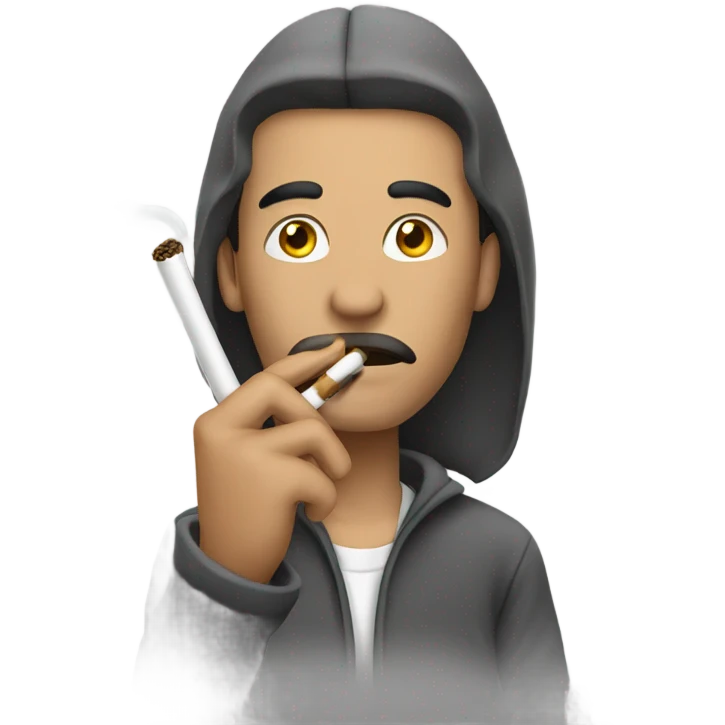 Person smoking a blunt emoji