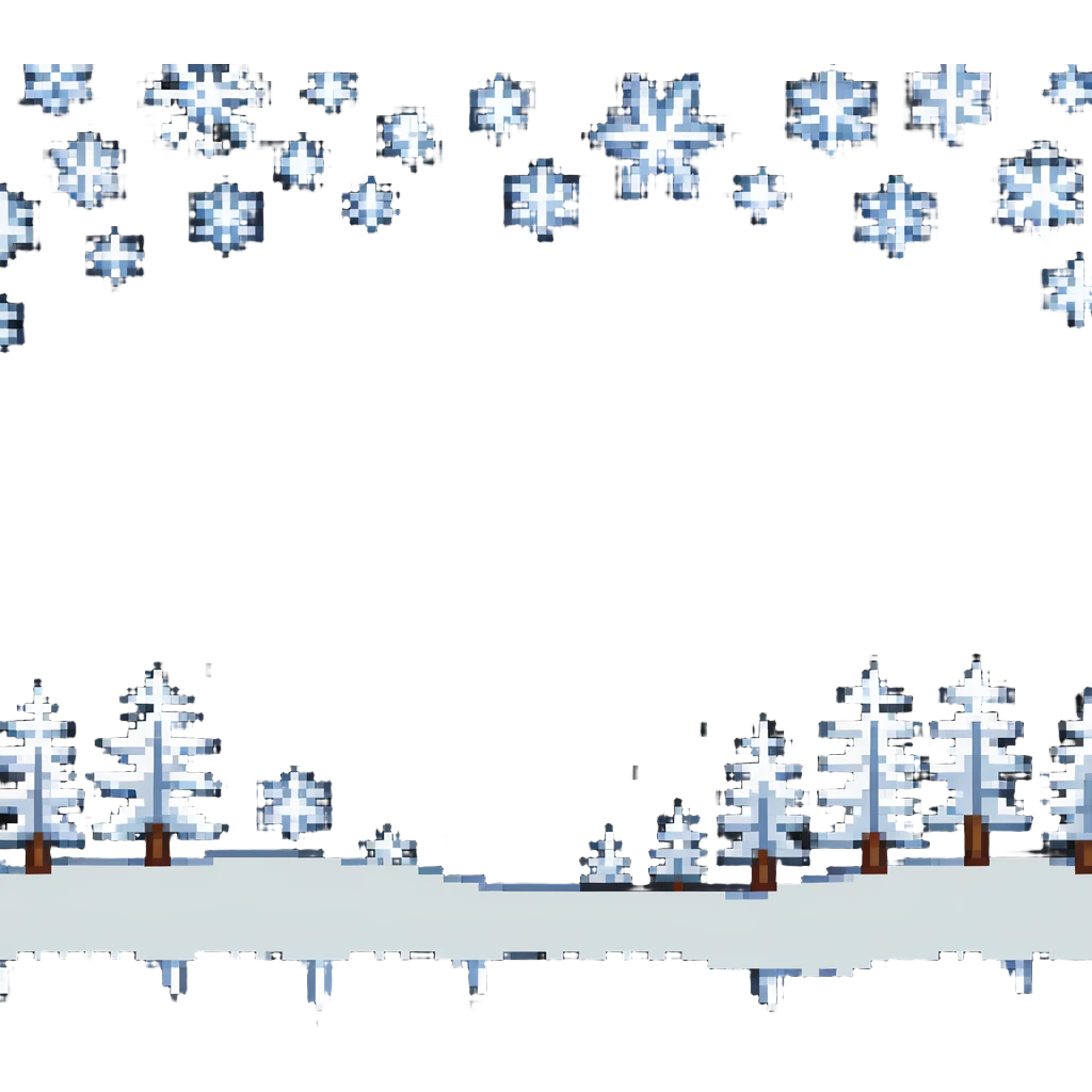 Winter scene with snowflakes falling emoji