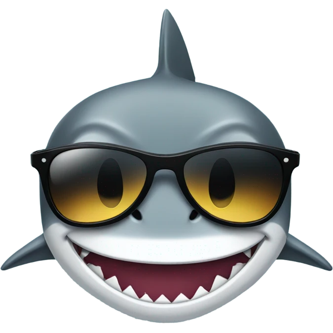 Shark with sunglasses  emoji