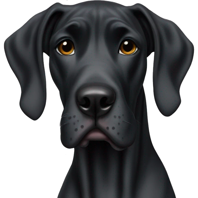 Female black Great Dane  emoji