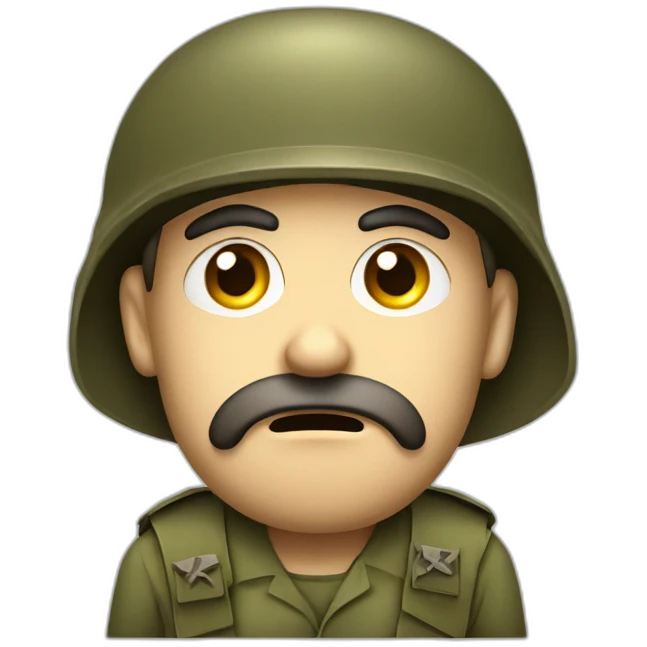 sad upset jewish combat solider magen david face emoji