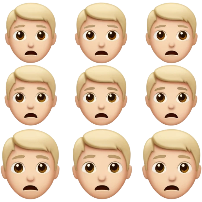 basic human emotions faces - happy, sad, angry, surprised, afraid emoji