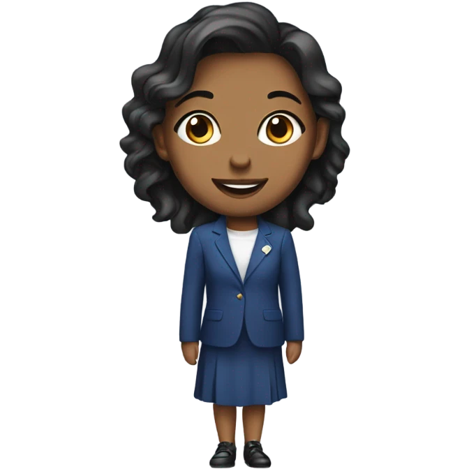 A girl in all democrat clothes  emoji