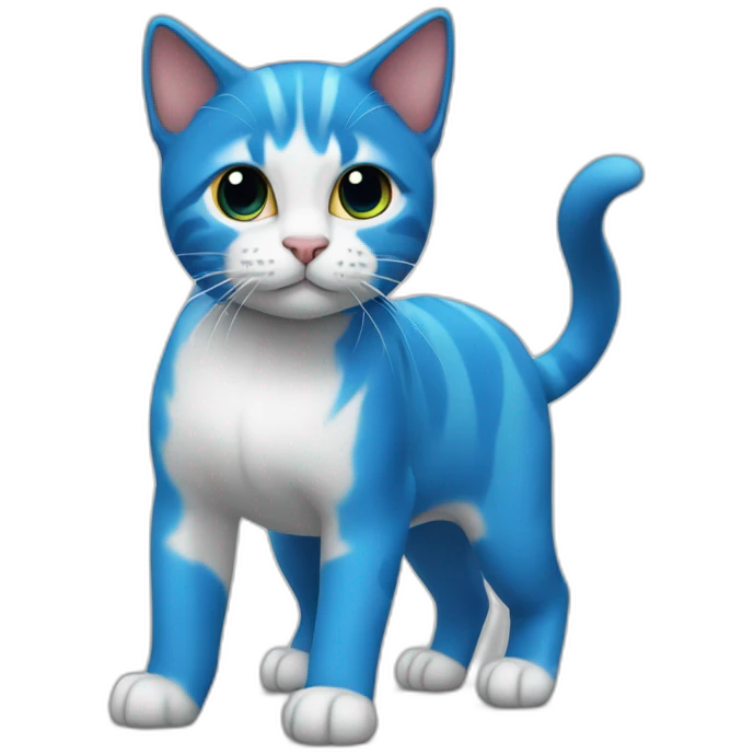 gato-azul-tres-patas-dos colas emoji