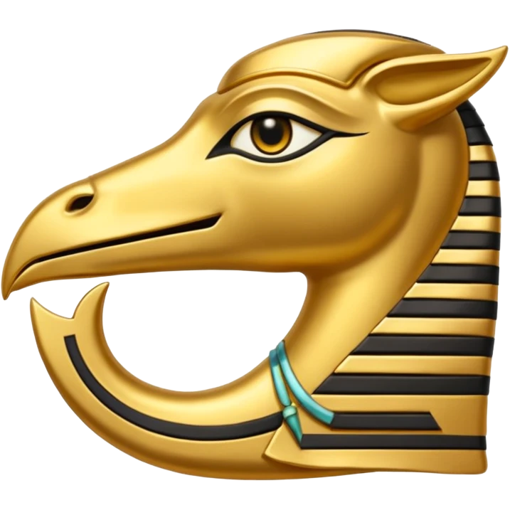 Discord emoji featuring the text "RA Silkroad" in Ancient Egyptian style, hieroglyph-inspired letters, golden shiny colors, cartoonish, small and clear, perfect for emoji use.
 emoji